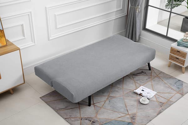 Ärmlöst sofföverdrag, fällbar bäddsoffa stretch sofföverdrag 3-sits P