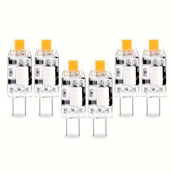 12-pack G4 LED minilampor, AC/DC 12V 1.2W varmvit 2700K dubbelstift LED-pärlor