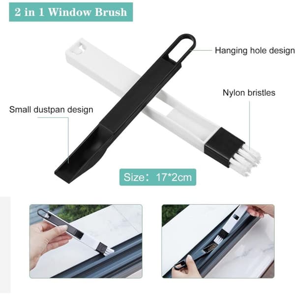 Window Sash Cleaning Brush 4-pack Multifunctional Window and Door Cleaning Brush from Longziming