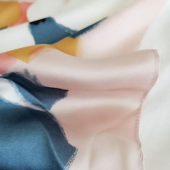 Silk Feel Scarf Medium Square Satin Headscarf for Women 70 x 70 cm