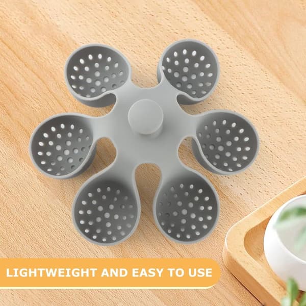 Egg Cooker - Holds 6 Eggs - Fast Boiling & Safe Handle - Refrigerator Storage Rack - For Family and Kitchen