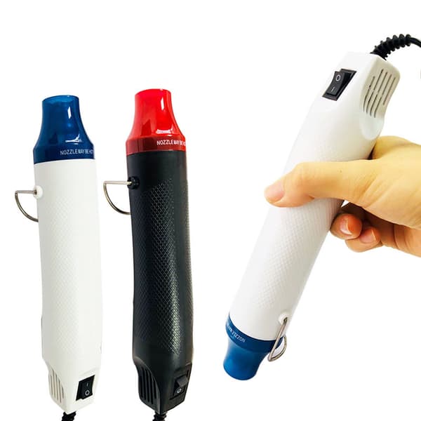 Vit Mini Varmepistol, DIY Termisk Ark Viktig for DIY Gummistempel Konveks Pulver