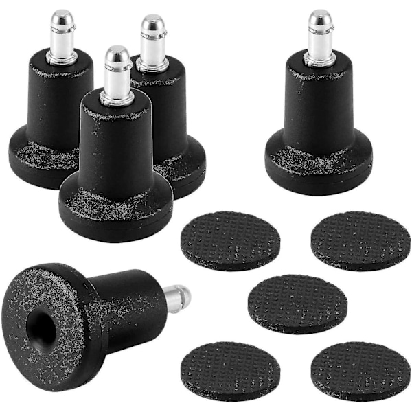 Kontorsstol Hjulstopp Klockformade Glidskydd Ersättning 5-pack Svängbara Hjul Platt Glidare