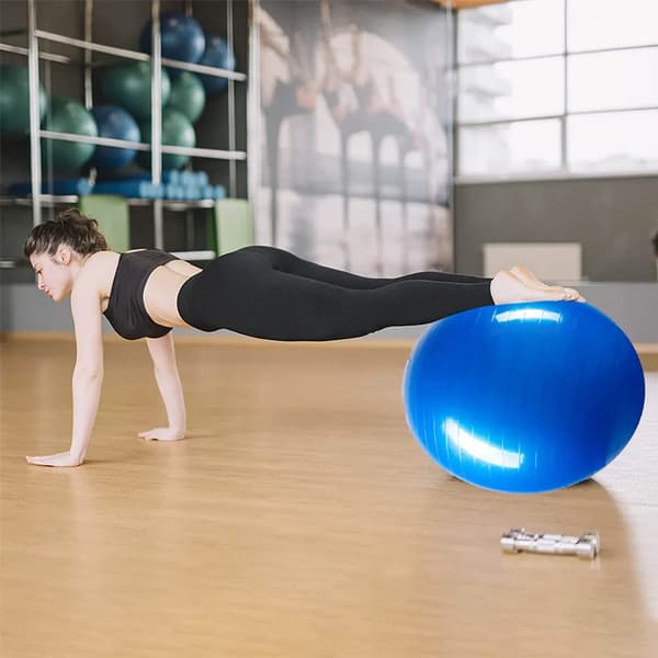 Gymnastikbold, siddebold, Pilates, bold til yoga, fysioterapi, graviditet, balancebold, gymnastikbold, (blå)