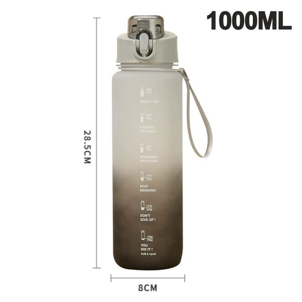 1000 ml:n kalteva pyöräilyvesipullo harmaa KLB