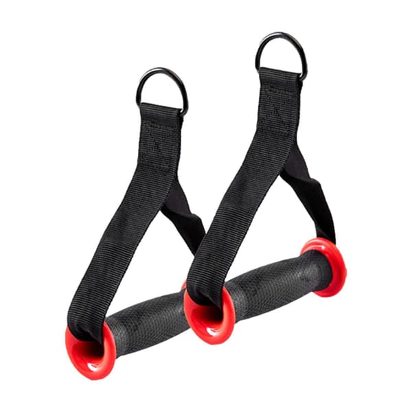Gym Cable Handles, 2 Pcs Exercise Handles D-Handle, Resistance Band Handles, Nylon Strap, Gym Workout Strength Training Handles