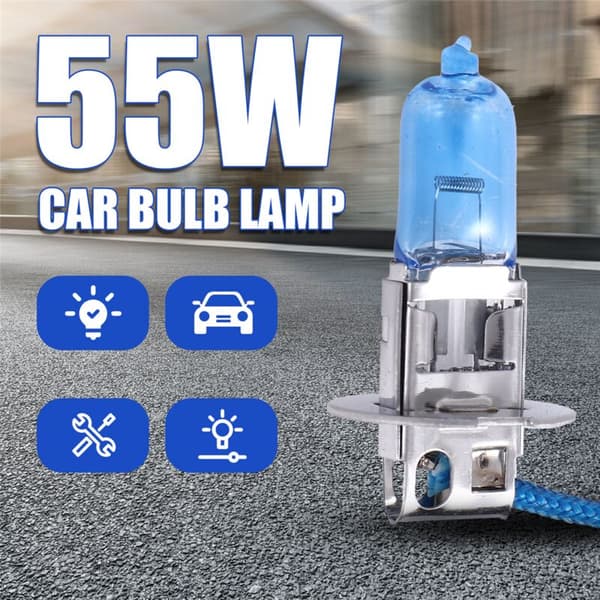 2 pcs DC 12V 55W H3 Super White Halogen Car Fog Lights