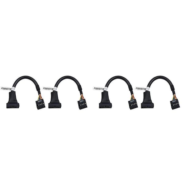 4 stk. bundkortadapterkabel, 19-bens USB3.0 til 9-bens USB2.0 hun