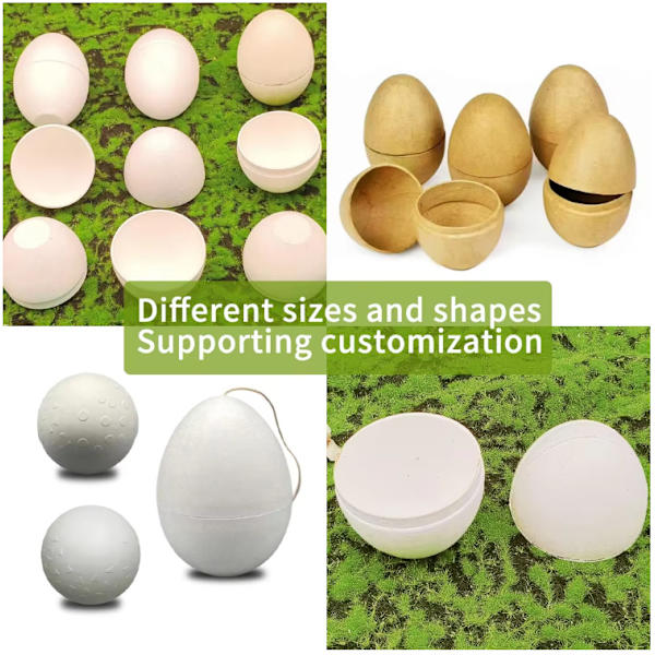 Biodegradable Pulp DIY Kids Pulp Eggs in Multiple Sizes, Suitable for Easter, Safe and Eco-Friendly Craft Materials