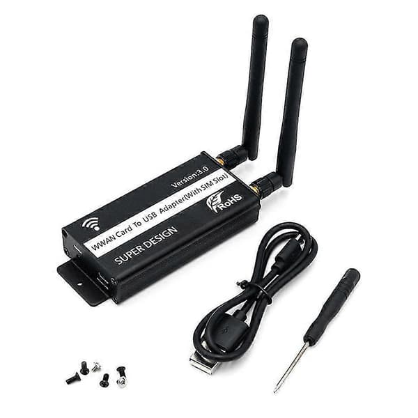 Trådløs Ngff M.2 Key B til USB-adapter med plads til WWAN/LTE/4G-modul til stationær/bærbar computer