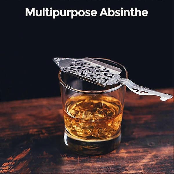 4 stk. Absintskeer, Absintcocktailske i rustfrit stål, Gotisk Absintfontæne