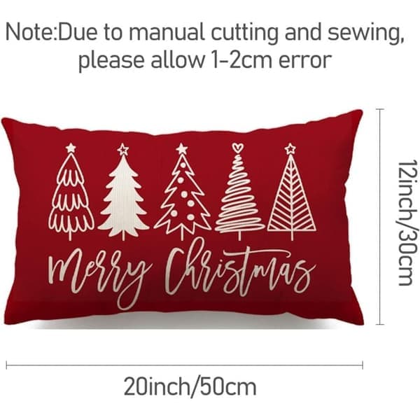 2-pack - Christmas Pillowcase with Christmas Tree Pattern, 30x50 cm for Home Use