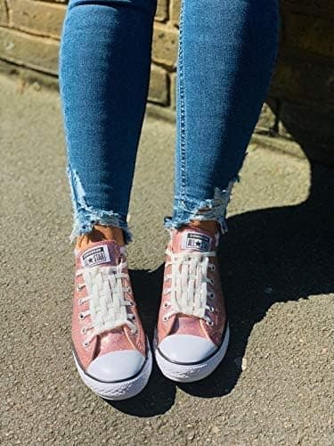 Colorful Metallic Glitter Flat Sole Shoelace (White), 115 cm long, s