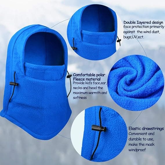 4-delad set med barnens vintervindjacka unisex barnens förtjockade varma ullskidmask