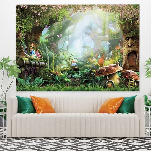 150x100cm Sienimetsä Gobeliini Alvstuga Psykeedeelinen F