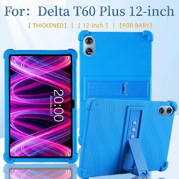 Compatible with Teclast T60 Plus Silicone Case with Stand Rugged Protective Cover Black