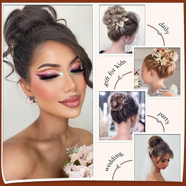 Hårklemme i krøllet bølget hår Scrunchie Fake Chignons Claw C