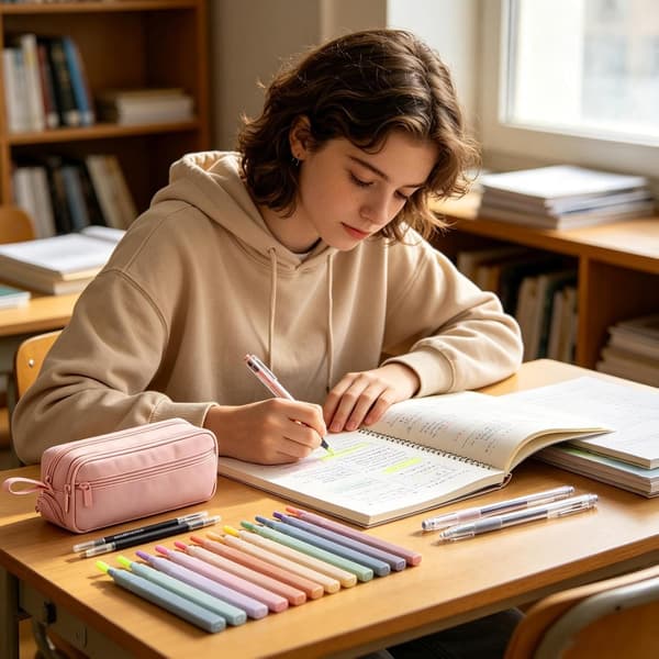 skoleartikler, design papirvarer til studerende pink - Rosa