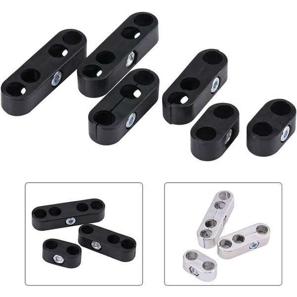 7mm/8mm Spark Plug Wire Separator Kit Engine Spark Plug Wire Holder (Silver)