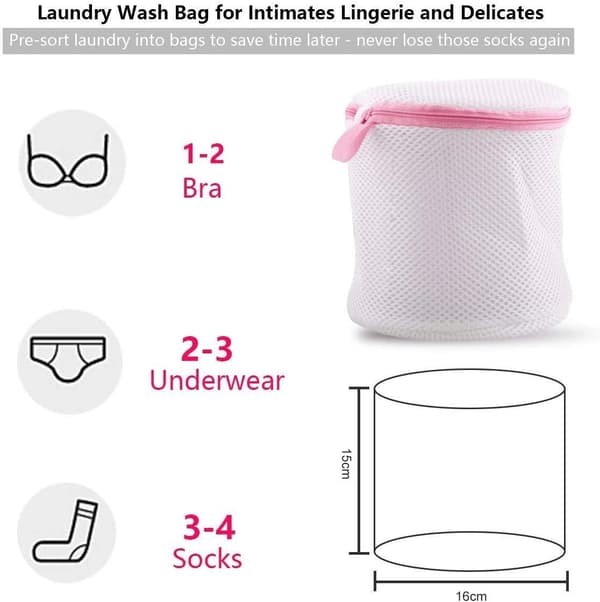 Mesh Laundry Bags, 3 Pcs Bra Laundry Bags with Zippers