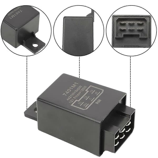 12V 21W 6-bens blinkrelæ traktor indikatorrelæ
