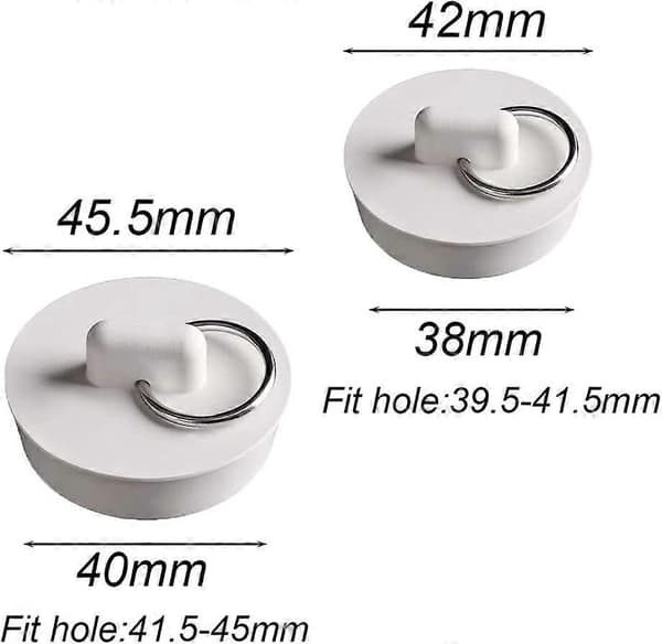 6-pak badekarprop køkkenvaskprop universal badekarprop gummiprop håndvaskprop