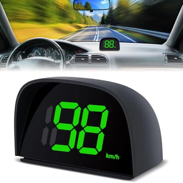 Digitalt speedometer til bil: Universal HUD Head Up Display speedometer til bil, motorcykel, cykel og bil