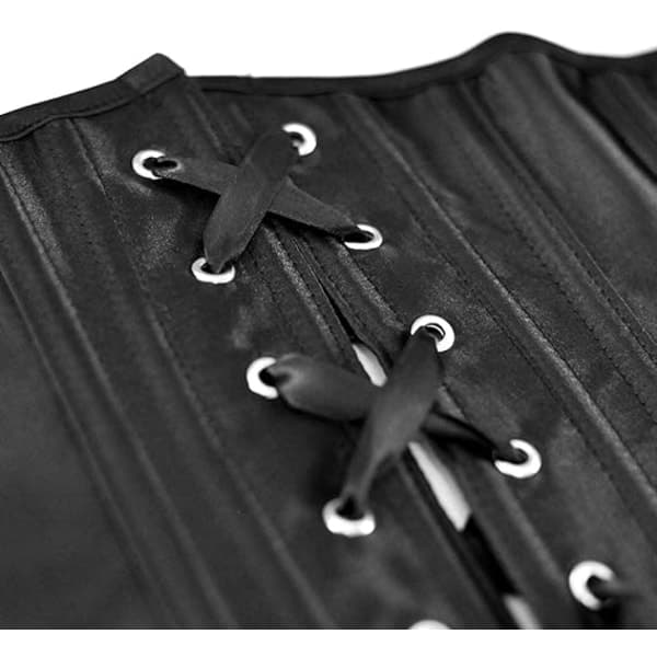 Dam Satin Midja Cincher Gotiska Underkläder Äkta Korsett Under DXGHC