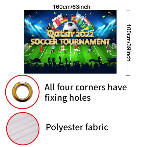 Qatar 2022 World Cup Tournament Banner Background Decor