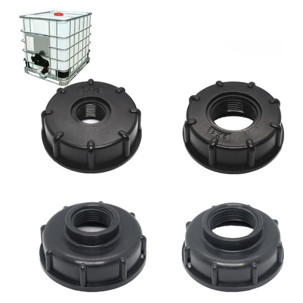 IBC Adapterlåg s60x6 til 1000 liters tank, 1 tomme (ydre konveks version 1 \" tykkere)