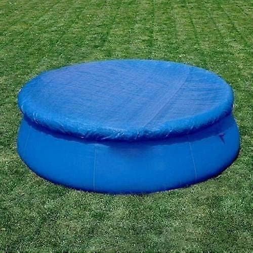 183 cm Diameter Pool Cover, Round Pool Cover with Rope Fasteners, Durable Windproof Dustproof Tarp for Round Above Ground Pools