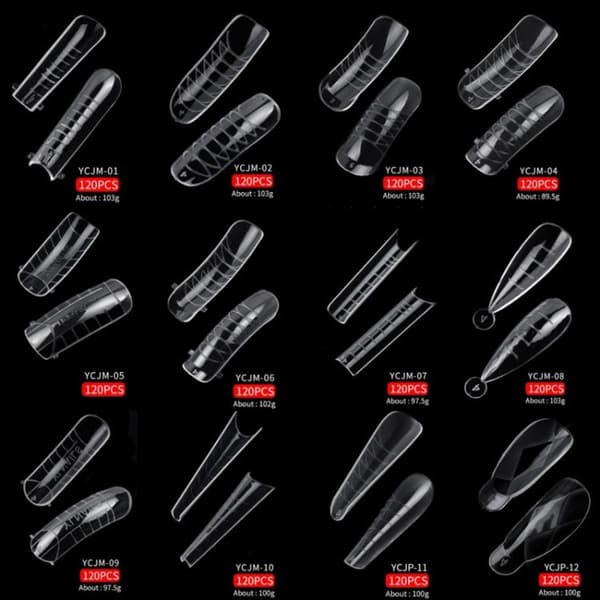 2 bokser Nail Art Crystal Rapid Light Therapy Extended Nail Mandrel, 120 stk (09)