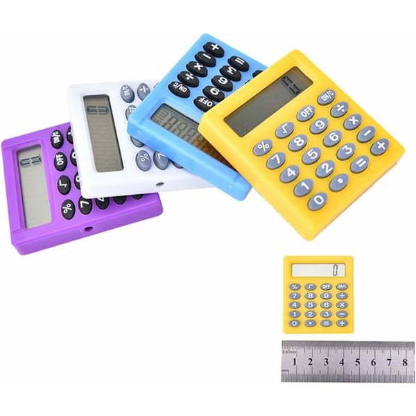 Calculator, 1 Piece 8 Digit Electronic Mini Portable Calculator for Math Education Daily or Office (Purple)-