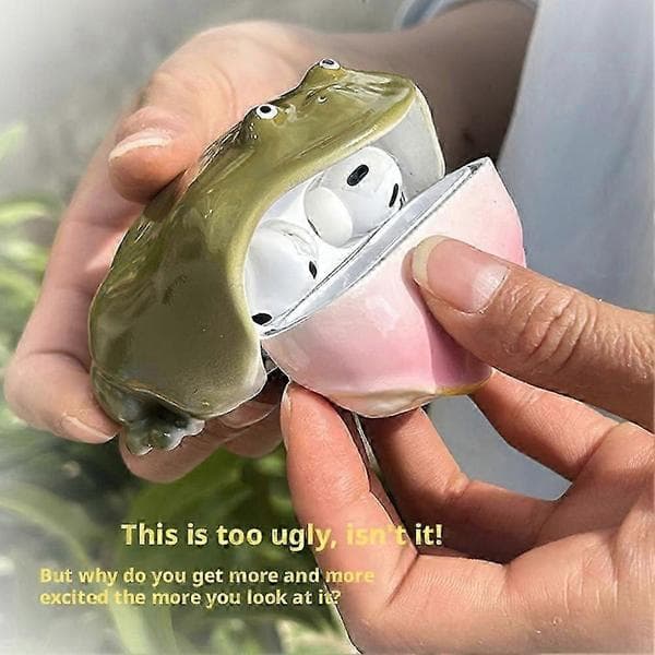 Ugly Frog Creative Handmade Airpod 4 Case Cute Funny Protective Gift for Friends