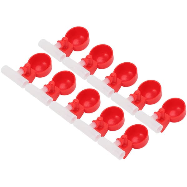 10 Set Chicken Drinking Cups Automatic Filling Prevent Leakage Pigeon Drinking Cup for Ducks Birds G3/4