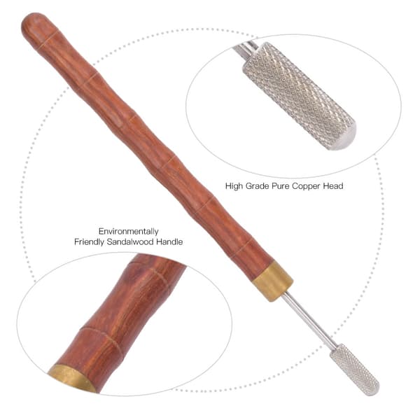 Sandalwood Handle Edge Dye Pen Applicator DIY Leather Craft Edge Treatment Tool Red