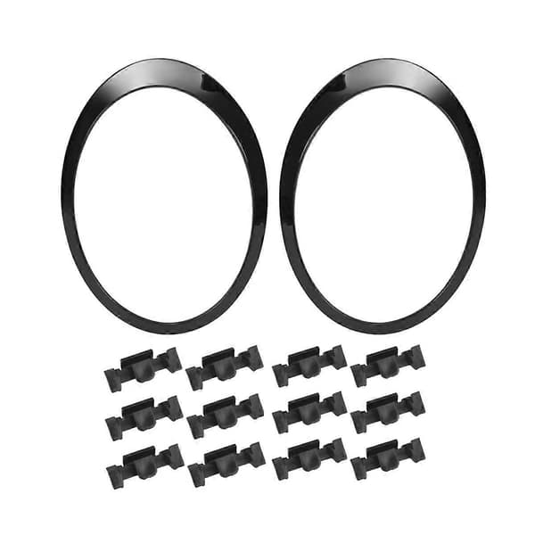 Sorte Forlygteringe Rammer Beskyttelse Par til Mini Cooper R55 R56 2007-2015 51137149905 511371499