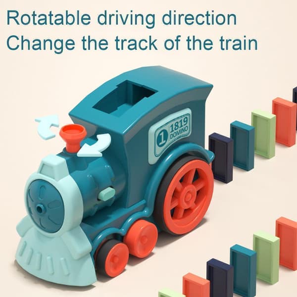 Electric Domino Train Toy Set with 120 Blocks Automatic Action-FX-