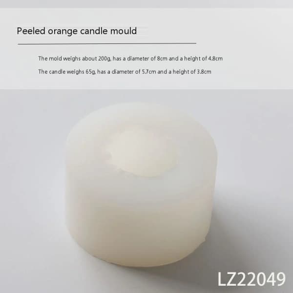 Lysforme stearinlys DIY silikoneforme LZ22049 skrællet appelsin
