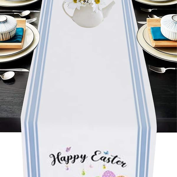 Easter Bunny Table Runner Easter Holiday Kitchen Dining Table Runner For Home Q
