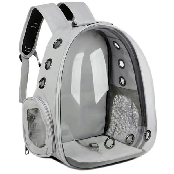 Bubble Pet Carrier for Small Medium Dogs Cats, Space Capsule Backpack Airline Approved Travel Carrier, Grey