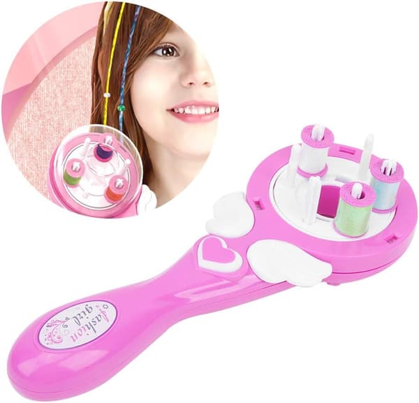 Elektrisk hårfrisør (pink) Bærbart legetøj Twisting Braider Styling