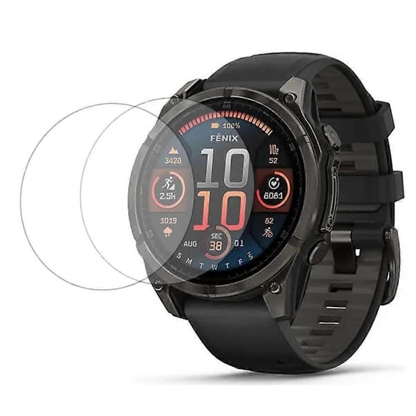 2 kpl näytönsuojaa Garmin Fenix 8 47mm:lle, 2.5D HD-kalvo