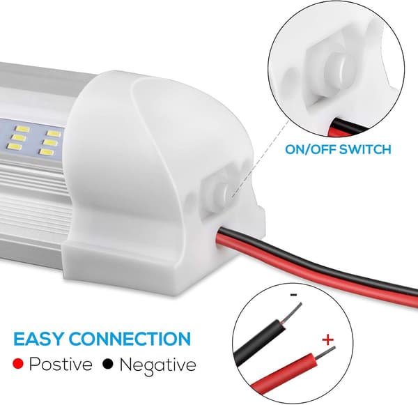 12V LED-lysstrimmel til interiør, 108 LED Universalstrimmel med O