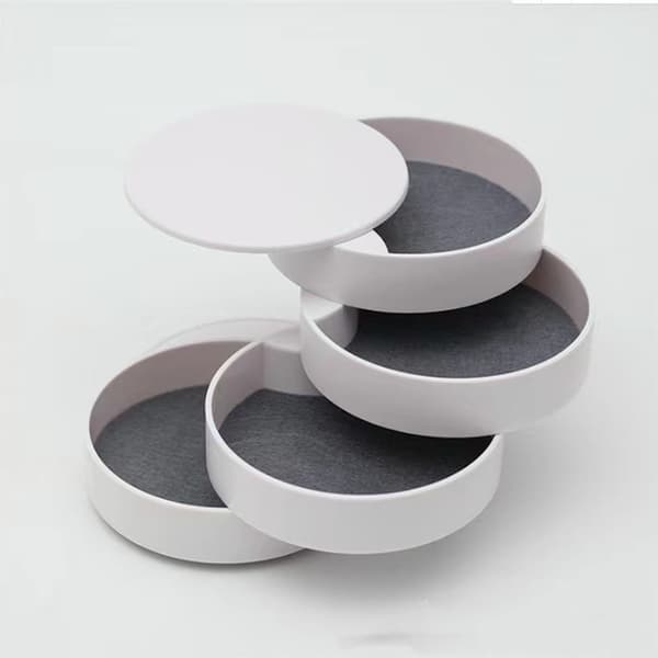 White 4-Tier Rotatable Jewelry Box