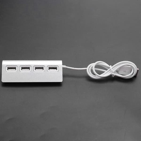 USB HUB, Premium 4-port Aluminum USB Hub with 28cm Shielded Cable, Compatible with MacBooks, PCs and Laptops