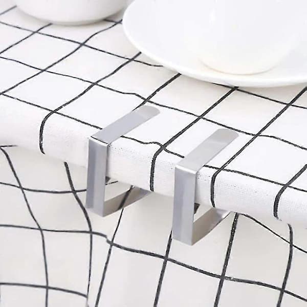 Stor 8 x 7 cm dugklemme i rustfrit stål, dugklemme i rustfrit stål, 8-pak [DB]