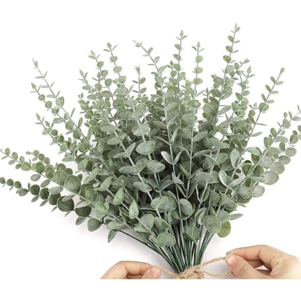 45 stilke kunstige eukalyptusblade, kunstige eukalyptusgrene til bryllupsdekorationer Buket Blomsterarrangement