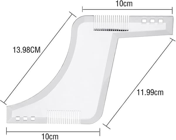 Beard Template, Beard Guide Shaper with Comb, Beard Styling Tool, Symmetrical Beard Templates and Beard Contour Transparent Transparent Transparent