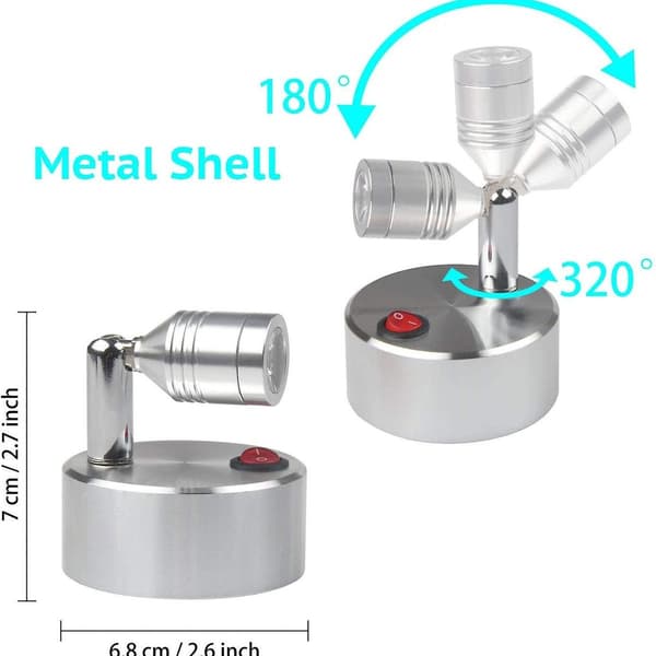 Wireless LED Spotlight, Battery Operated LED Wall Light, Warm White Light, Cabinet